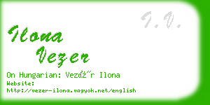 ilona vezer business card